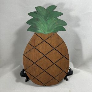 Vintage Wooden Handpainted Pineapple Wall Decor